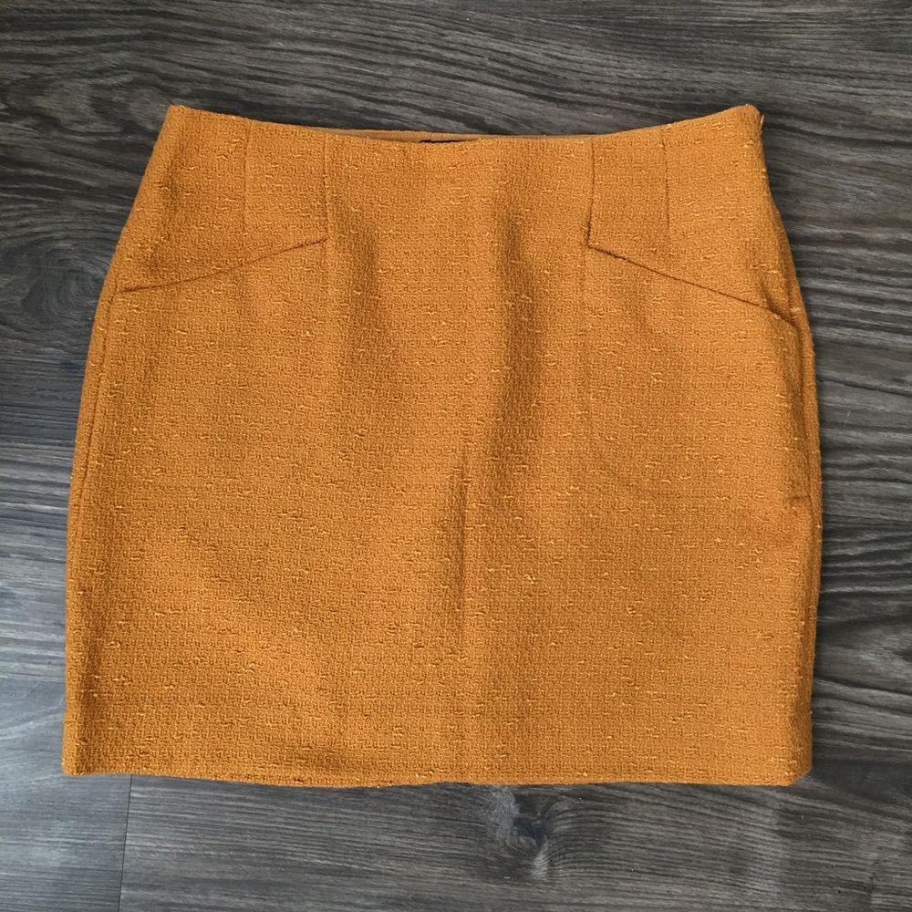 Outback Red Mustard Gold Tweed Skirt
